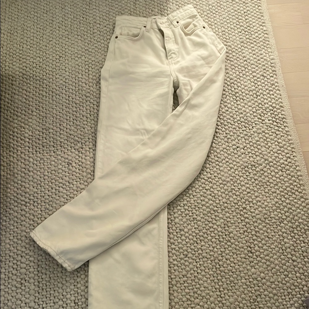 Reformation Cream Denim Pants